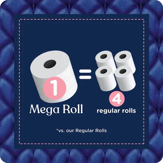 Ultra Plush Toilet Paper with Sweet Lilac & Vanilla Scented Tube, 24 Mega Rolls = 96 Regular Rolls