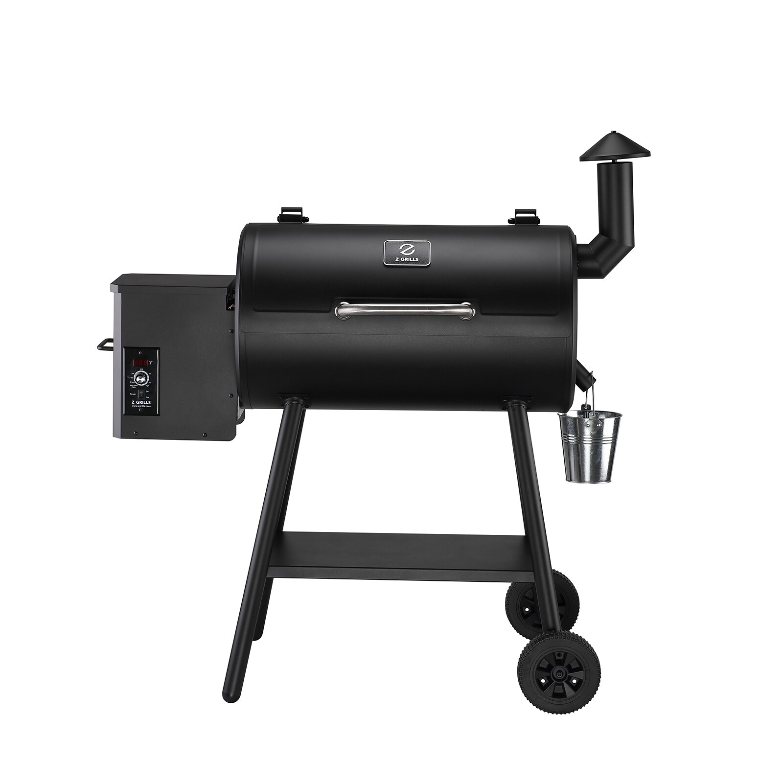 Z GRILLS Wood Pellet Grill and Smoker， 8 in 1 BBQ Grill Auto Temperature Control， Black