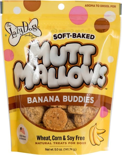 The Lazy Dog Cookie Co. Mutt Mallows Banana Buddies Soft-Baked Dog Treats