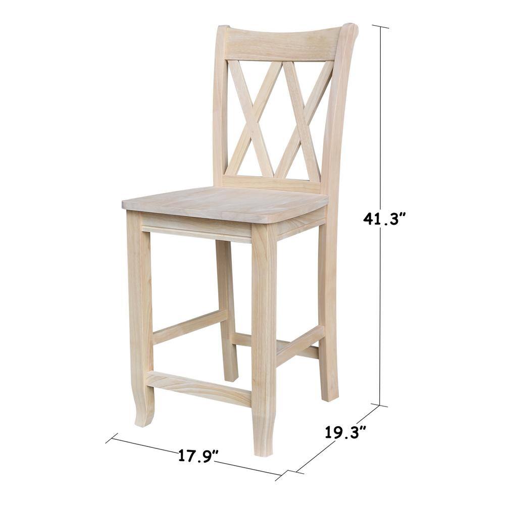 International Concepts 41 in. Double X-Back Stool S-202