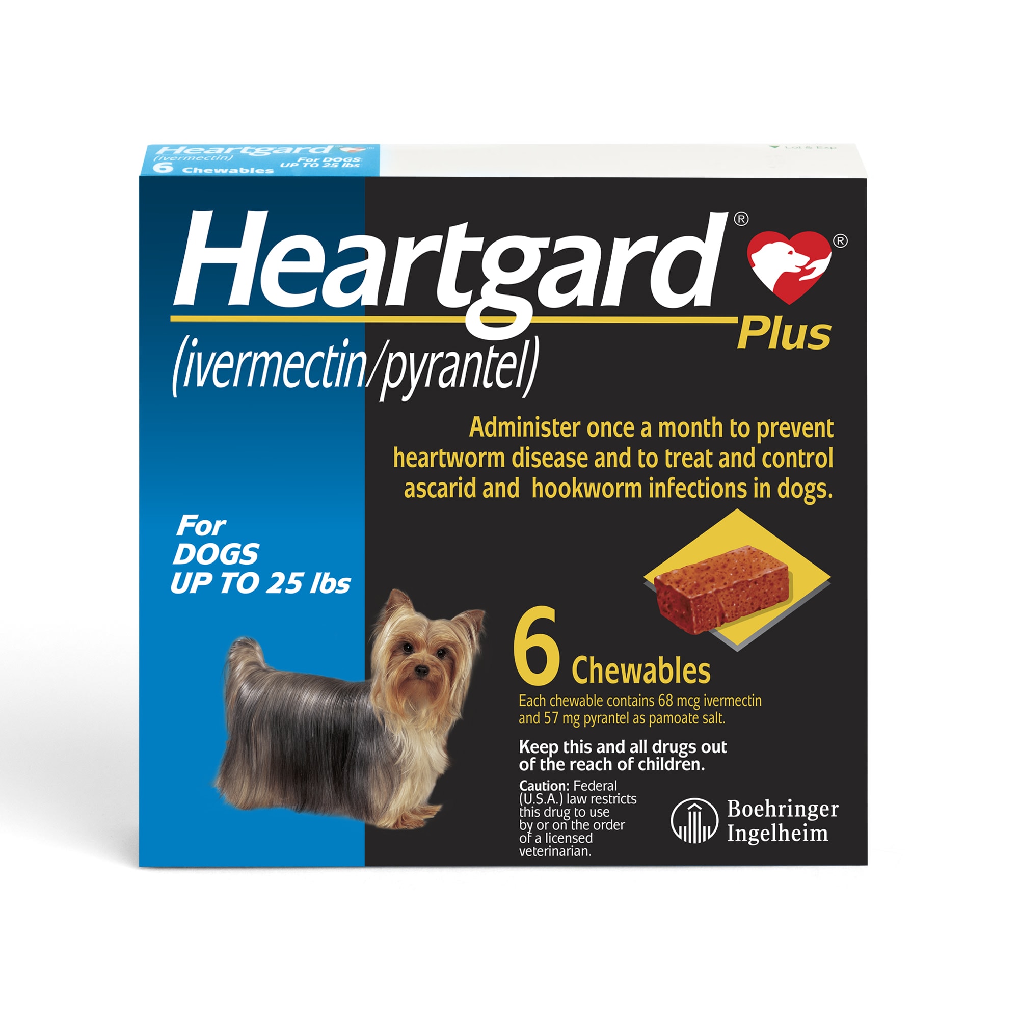 Heartgard Plus Chewables For Dogs Up To 25 Lbs.， 6 Month Supply  | Heartgard For Small Dogs， Heartgard And Nexgard， Heartgard Ingredients，