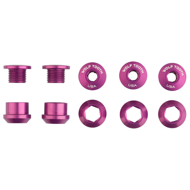 Wolf Tooth Components Chainring Bolt & Nut Set - 1X - Purple