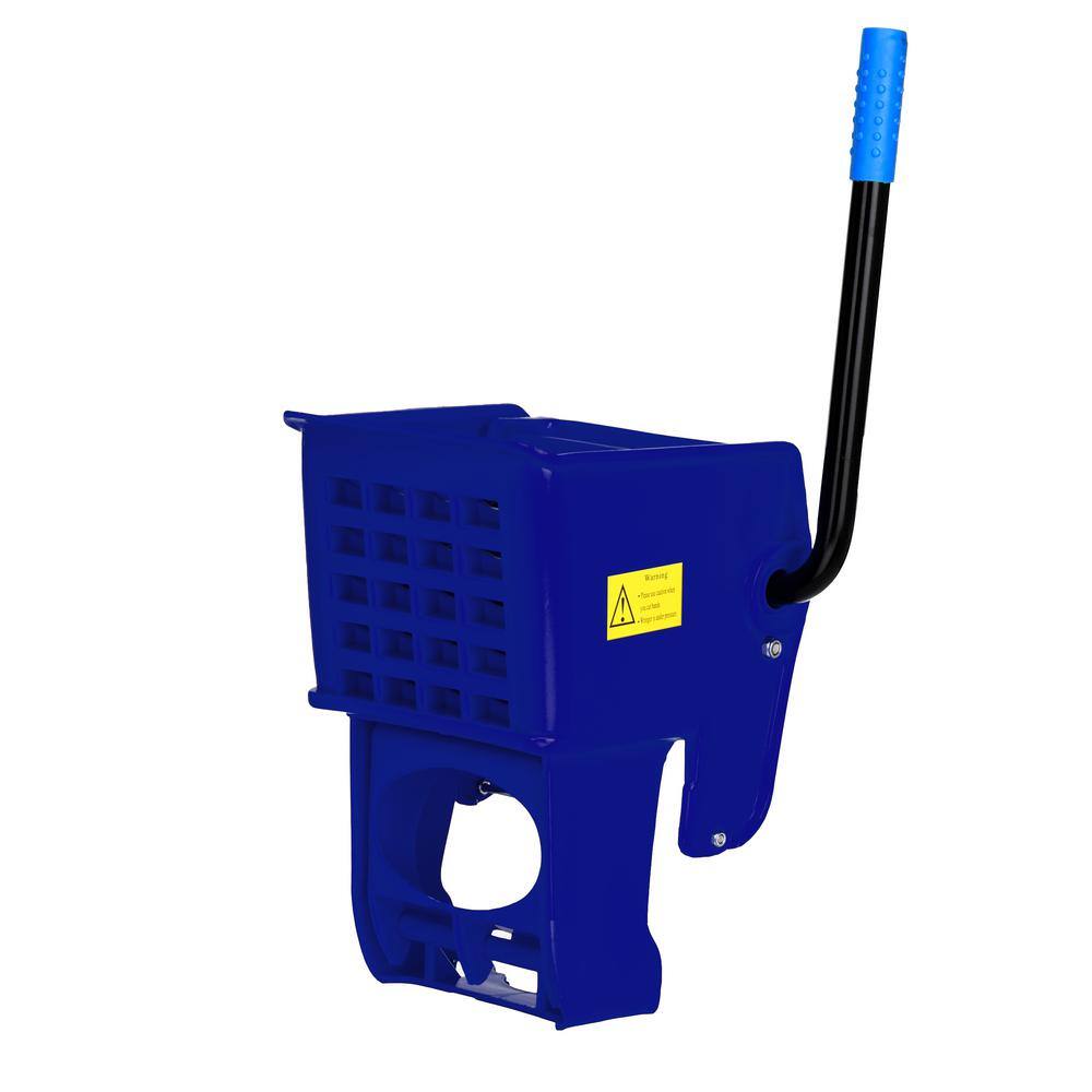 Alpine Industries 36 Qt. Mop Bucket with Side Press Wringer in Blue 462-BLU