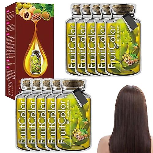 Plant Bubble Hair Dye， Natural Shampoo Dye for Gray Hair， Easy to Apply Hair Dyeing Tool for Medium