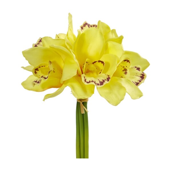 9 Cymbidium Orchid Artificial Flower Bundle (Set of 6)