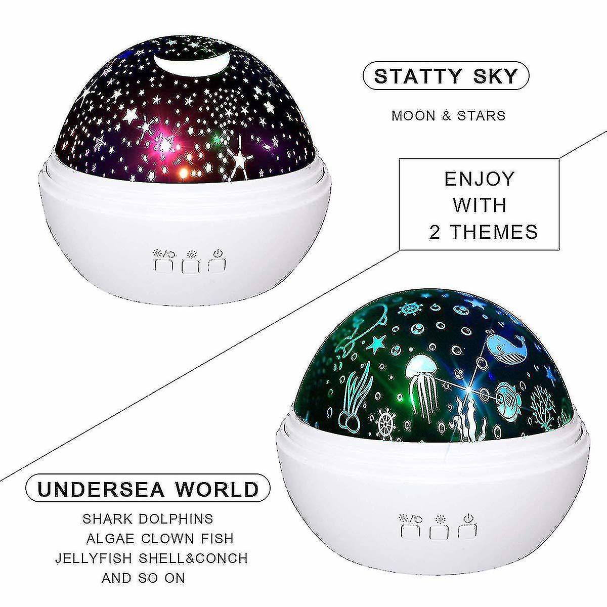 Star Projector Lamp Rotating Led Starry Sky Projector Children， 8 Romantic Light Night Light Childre