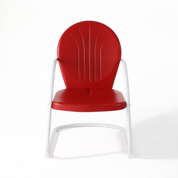 Metal Patio Arm Chair Red