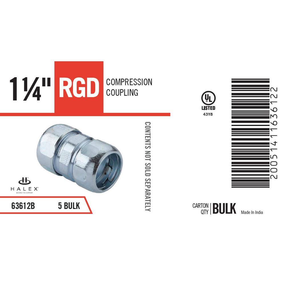 Halex 1-14 in. Rigid Compression Coupling 63612