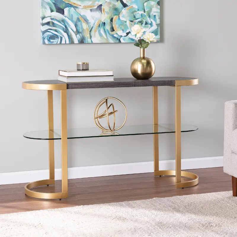 Otsento Gold and Ebony Console Table