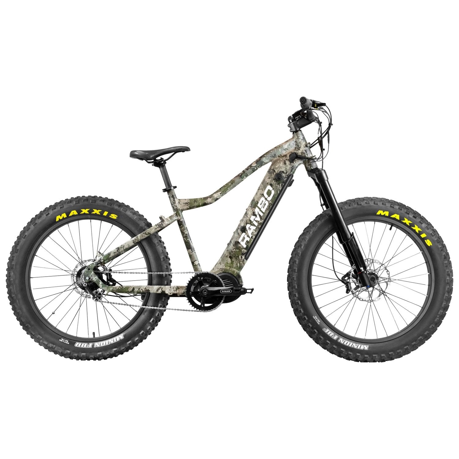 Rambo Venom 1000 Watt Ultra Mid Drive Motor 14-Speed Internal Gear Fat Tire Electric Hunting Bike