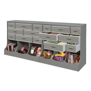 Badger Basket 37 in. H x 36.5 in. W x 15.75 in. D Gray MDF 11-Cube Organizer 98871