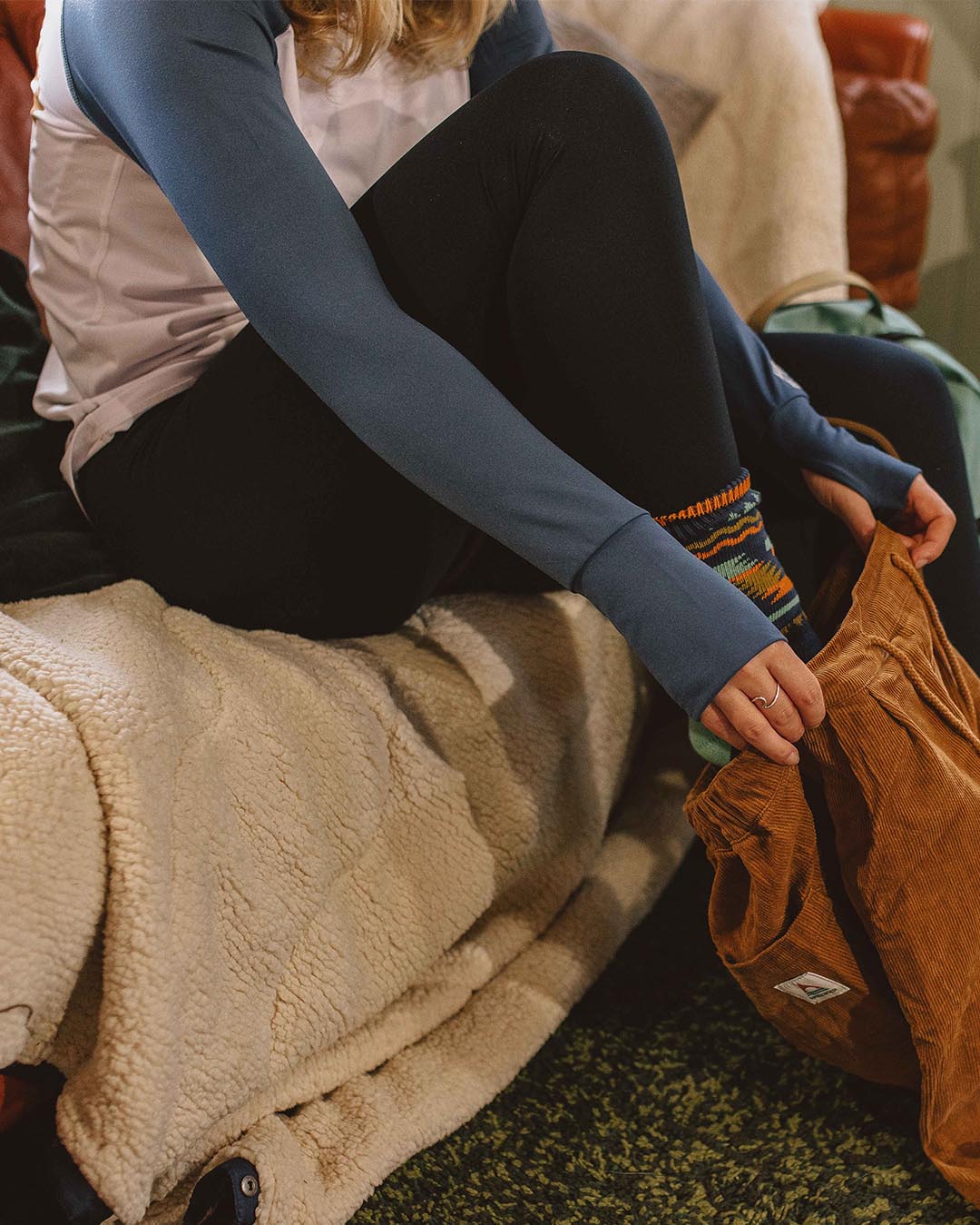 Blossom Recycled Base Layer Leggings - Deep Navy