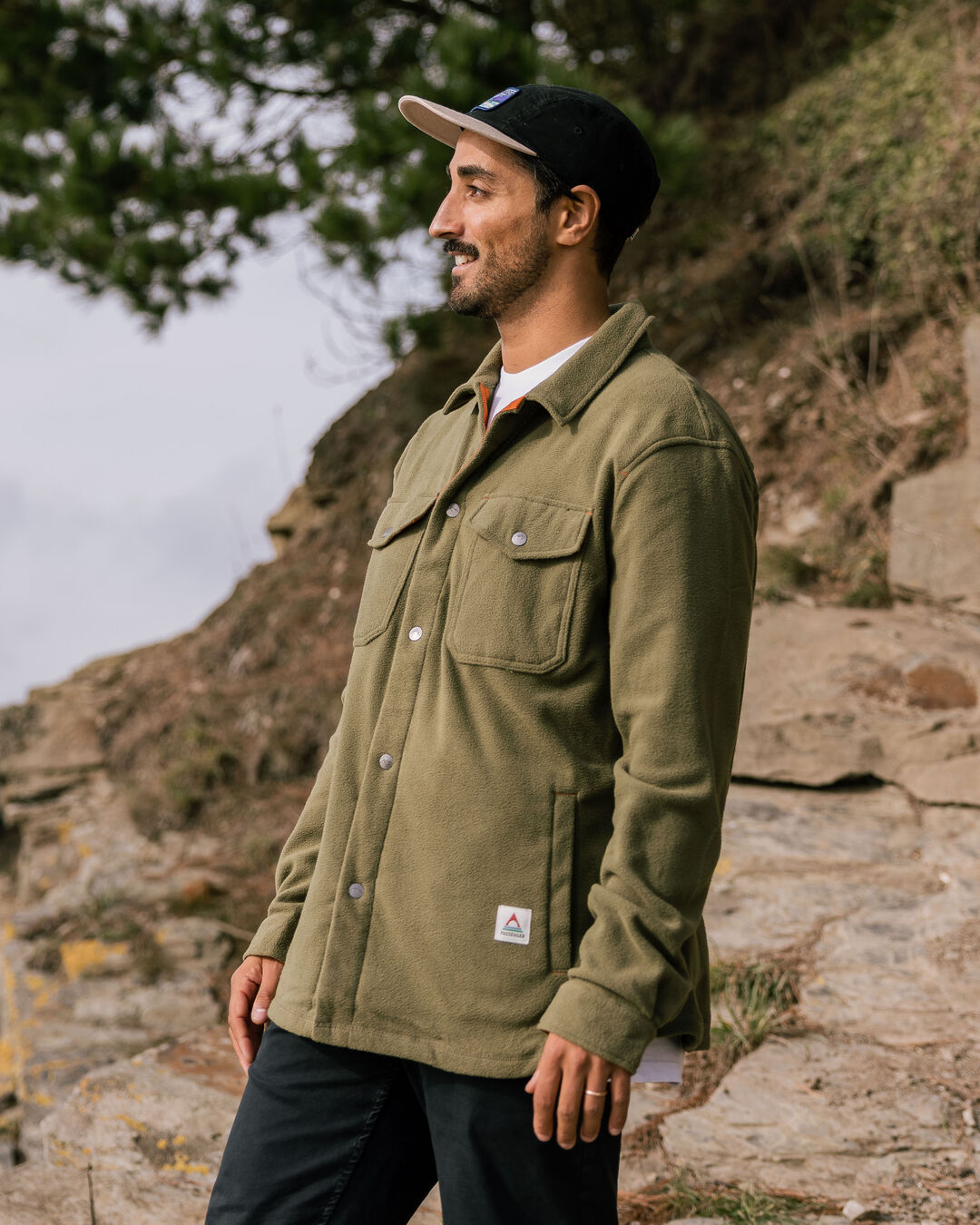 Maple Recycled Polar Fleece Shirt - Khaki