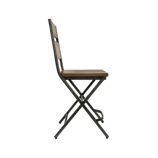 Kavara Casual Barstool Set of 2， Brown/Black