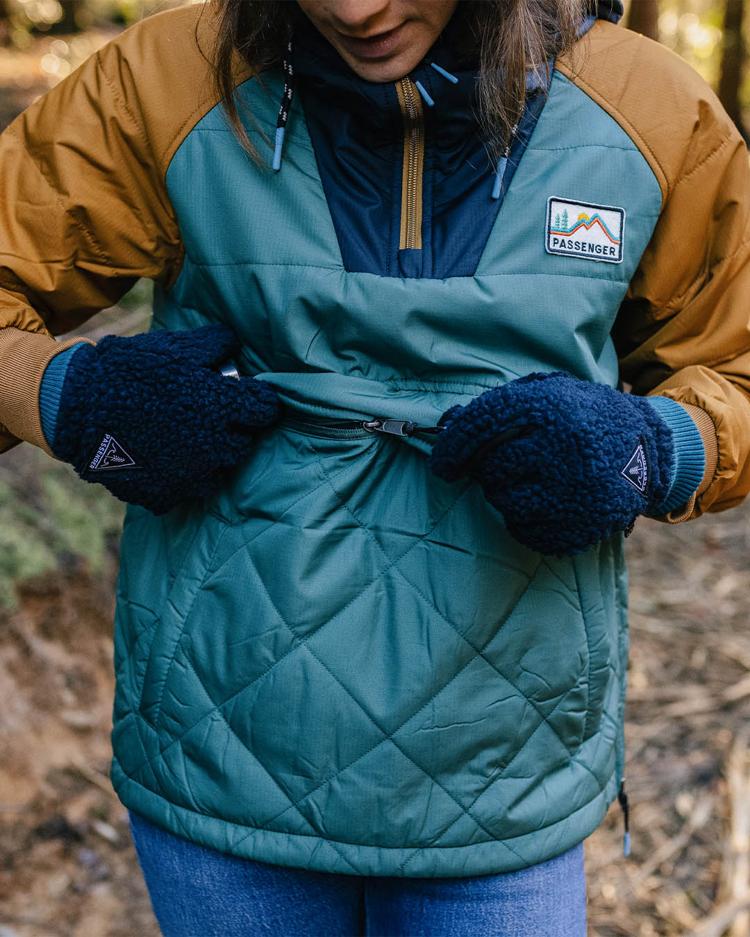 Ocean Recycled Insulated 1/2 Zip Jacket - Deep Ocean