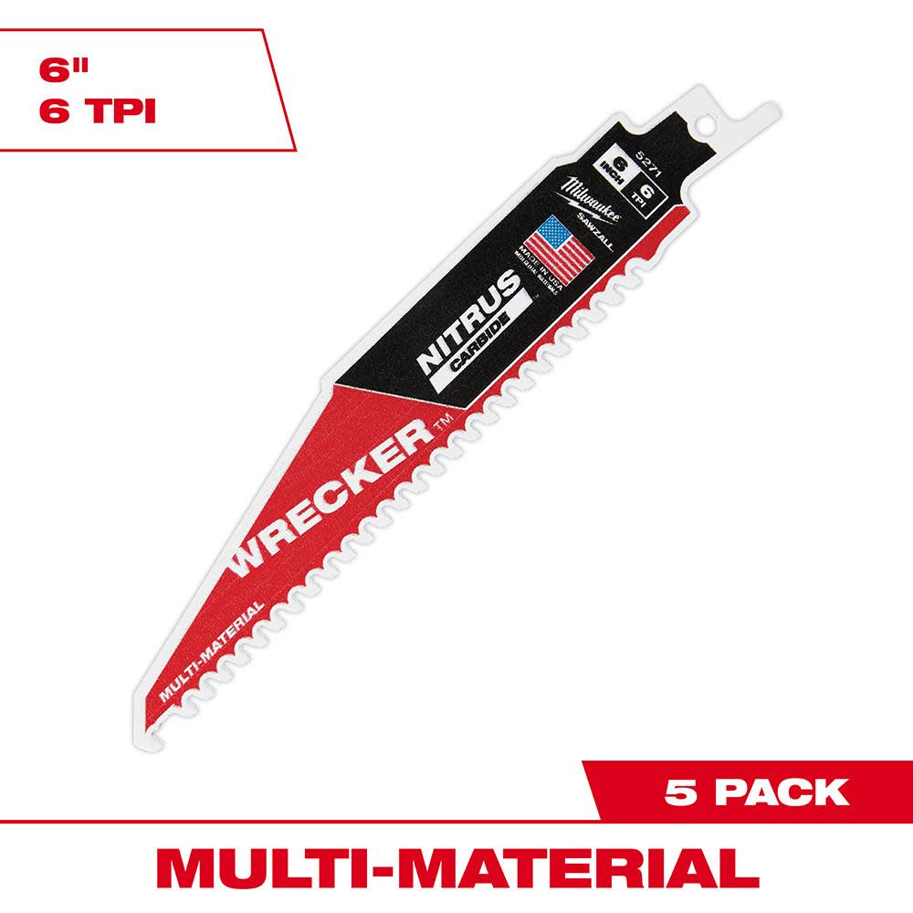 Milwaukee 6 WRECKER with NITRUS CARBIDE 5Pk 48-00-5571 from Milwaukee