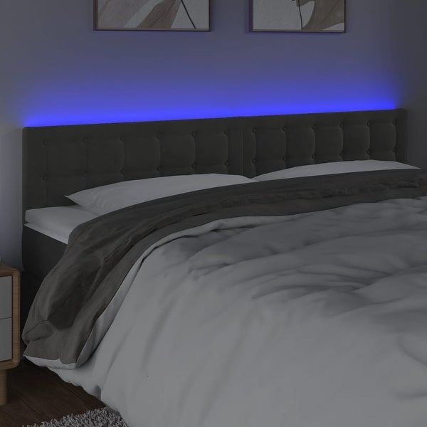 vidaXL LED Headboard Dark/light Gray 39.4