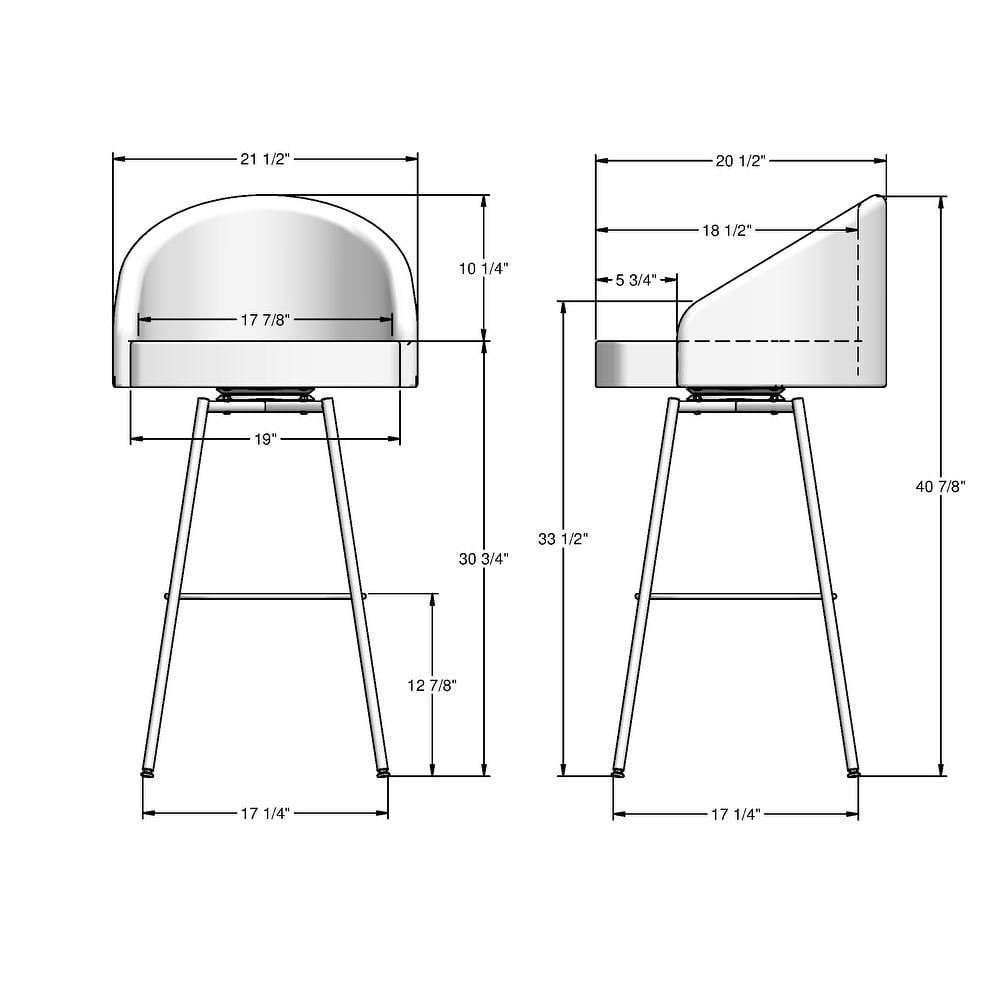 Amisco Nelly Swivel Counter and Bar Stool