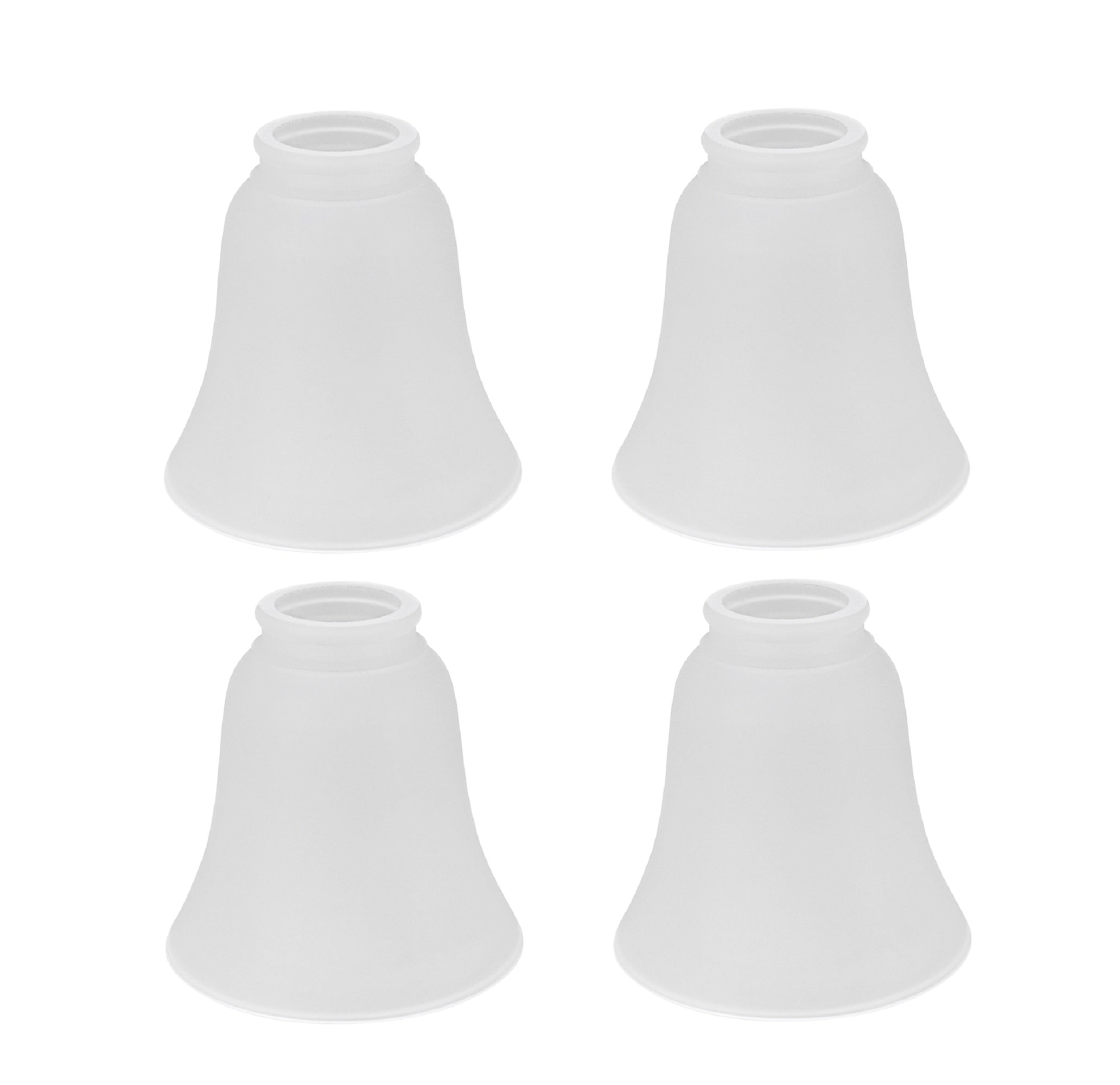 Aspen Creative 23046-4 Transitional Style Bell Shaped Frosted Replacement Glass Shade