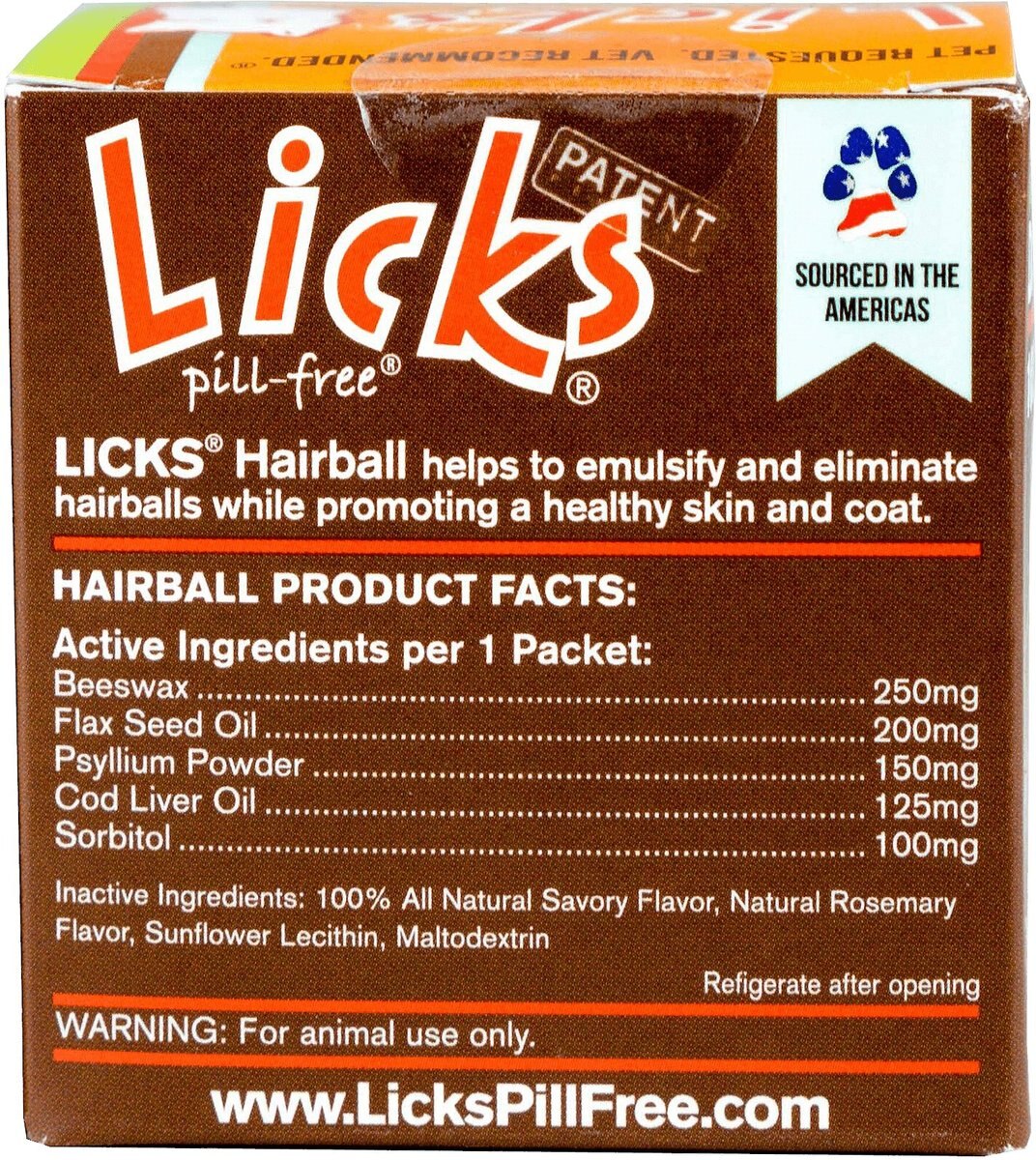 Licks Pill-Free HAIRBALL Cat Supplement