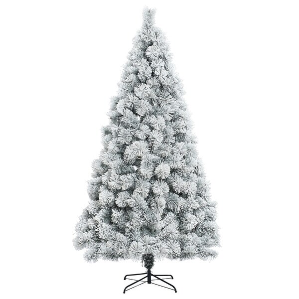 7.7Ft Full Artificial SnowFlocked Christmas Tree