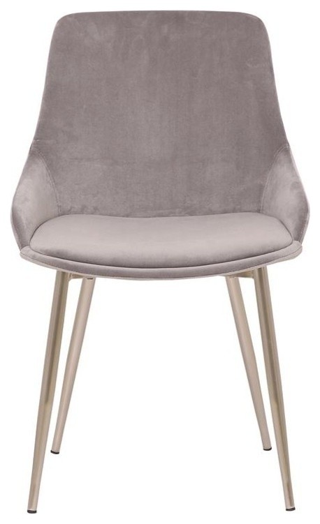 Heidi Velvet Dining Accent Chair   Midcentury   Dining Chairs   by Homesquare  Houzz