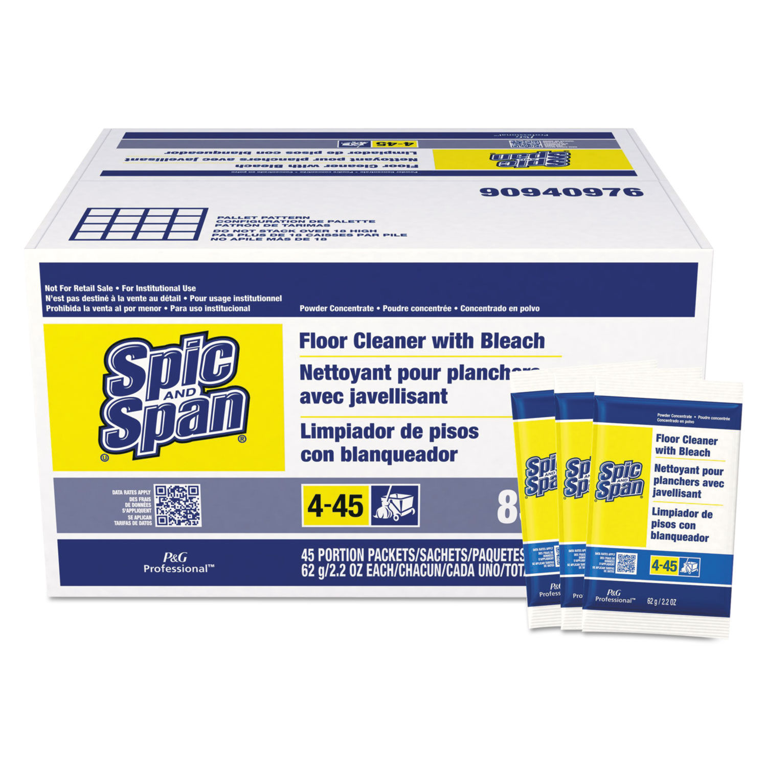 Bleach Floor Cleaner Packets by Spic and Spanandreg; PGC02010