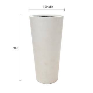 MPG 30 in. H Composite Tall Crucible Planter in Aged White PC8148XL-AW