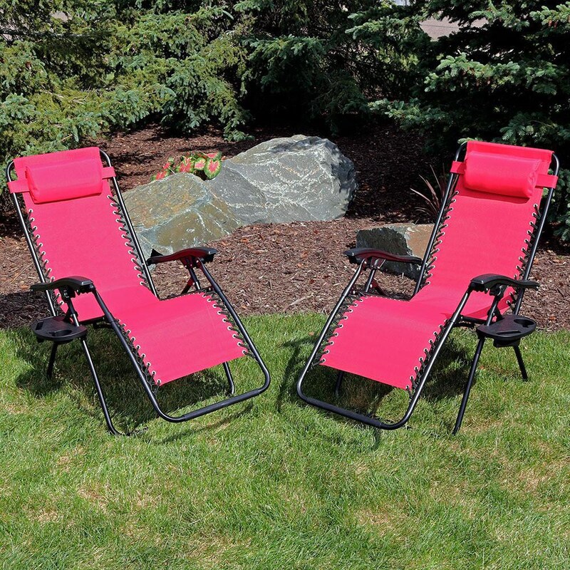 Ultimate Patio Zero Gravity Chair W/ Pillow and Cup Holder