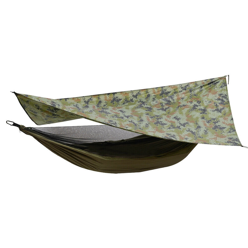 HiKaRiGuMi Outdoor Camo Camping Hammock Travel Swing Waterproof Nylon