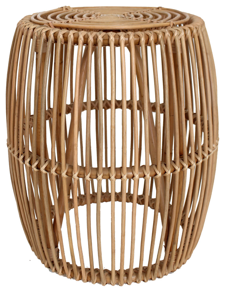 Keegan Rattan End Table   Tropical   Side Tables And End Tables   by HedgeApple  Houzz