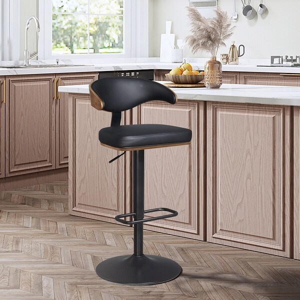 Art Leon Bentwood Swivel Adjustable Bar Stool