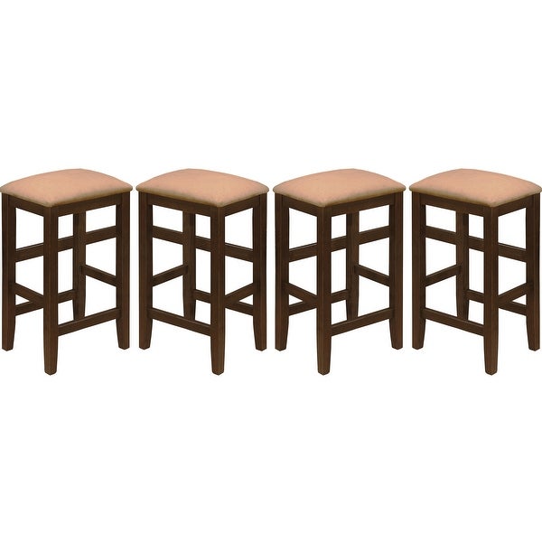 Farmhouse Wood Counter Height Dining Stools (Set of 4)