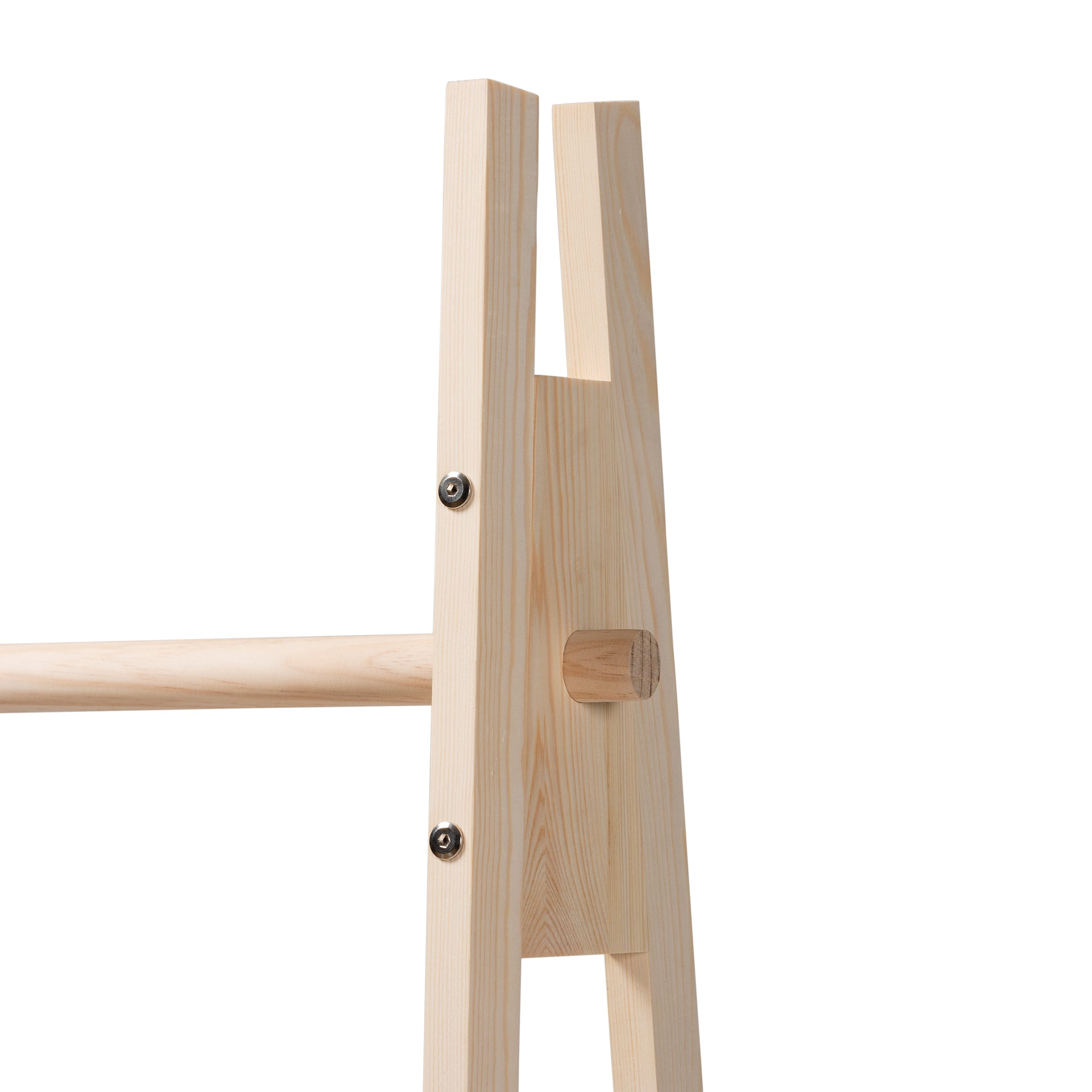 Baxton Studio Raylyn Modern and Contemporary Two-Tone White and Oak brown Finished Wood Freestanding Coat Hanger