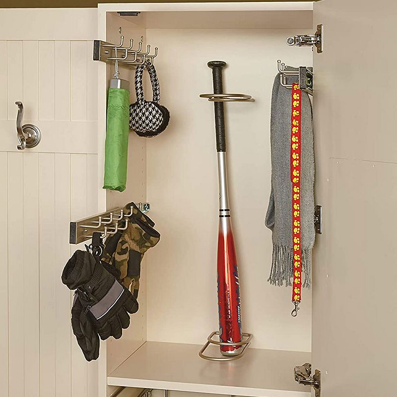 Rev-A-Shelf 12 Pull Out Belt Rack Closet Storage Organizer， Chrome， BRC-12CR