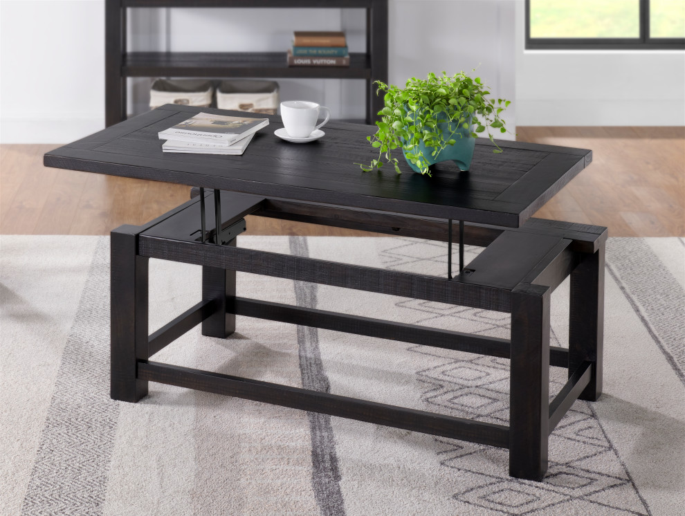 Space Saver Solid Wood Lift Top Coffee Table   Transitional   Coffee Tables   by Martin Svensson Home  Houzz