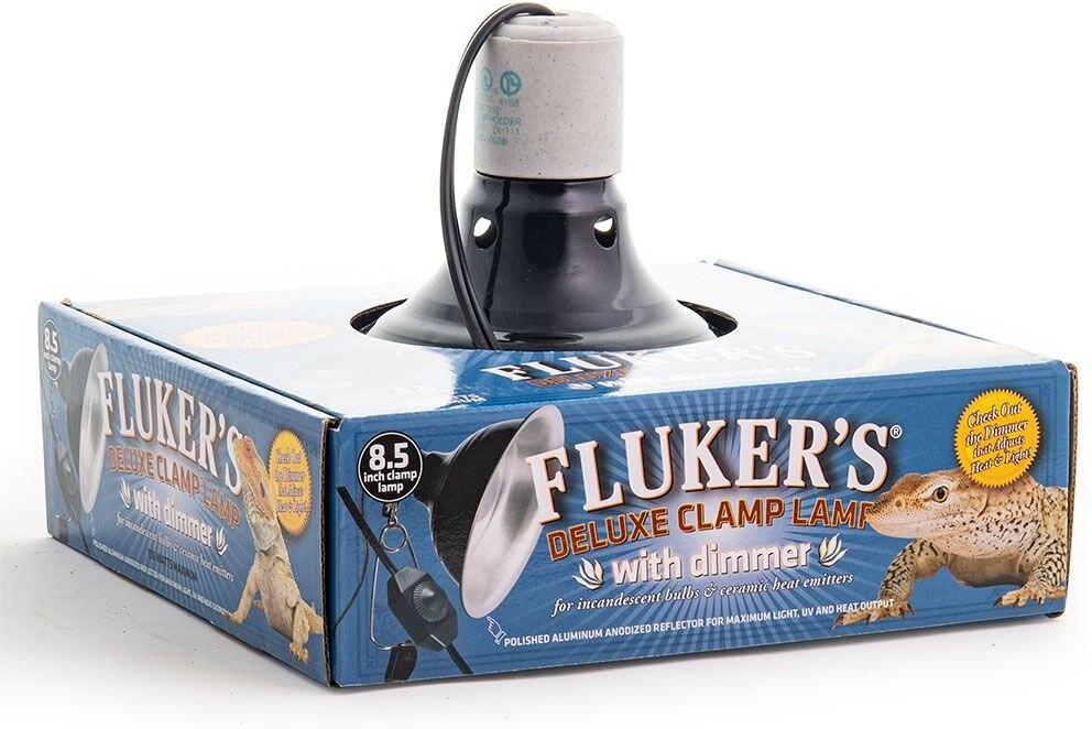 Fluker's Clamp Lamp with Dimmer， 8.5-in