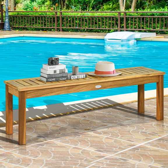 Costway 12706853 52 Inch Outdoor Acacia Wood Dinin...