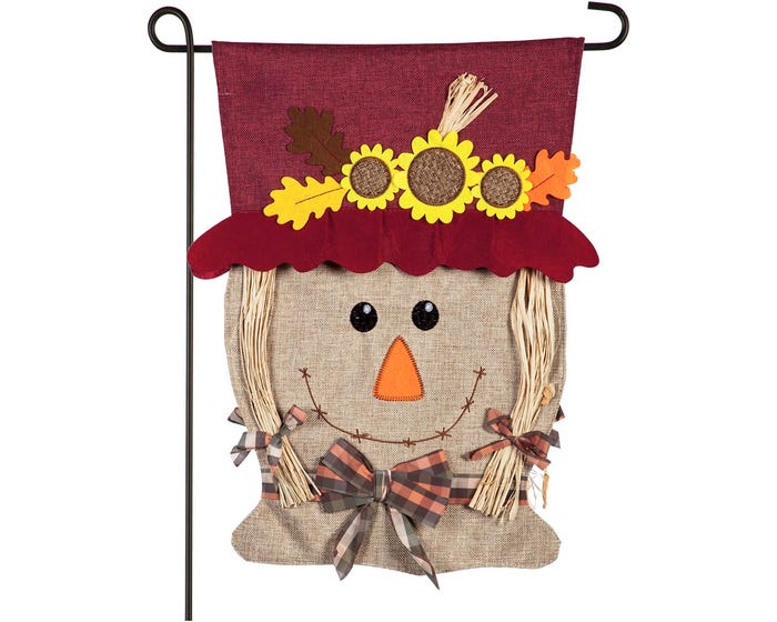 Evergreen Mrs. Scarecrow Garden Flag - 14B9246BL