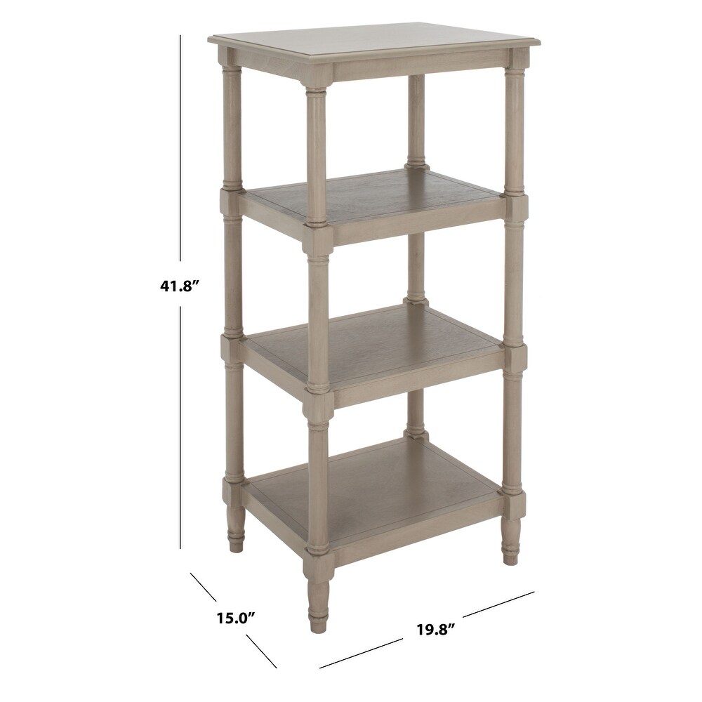 SAFAVIEH Cassie 4 Shelf Bookcase   20 in. W x 15 in. D x 42 in. H