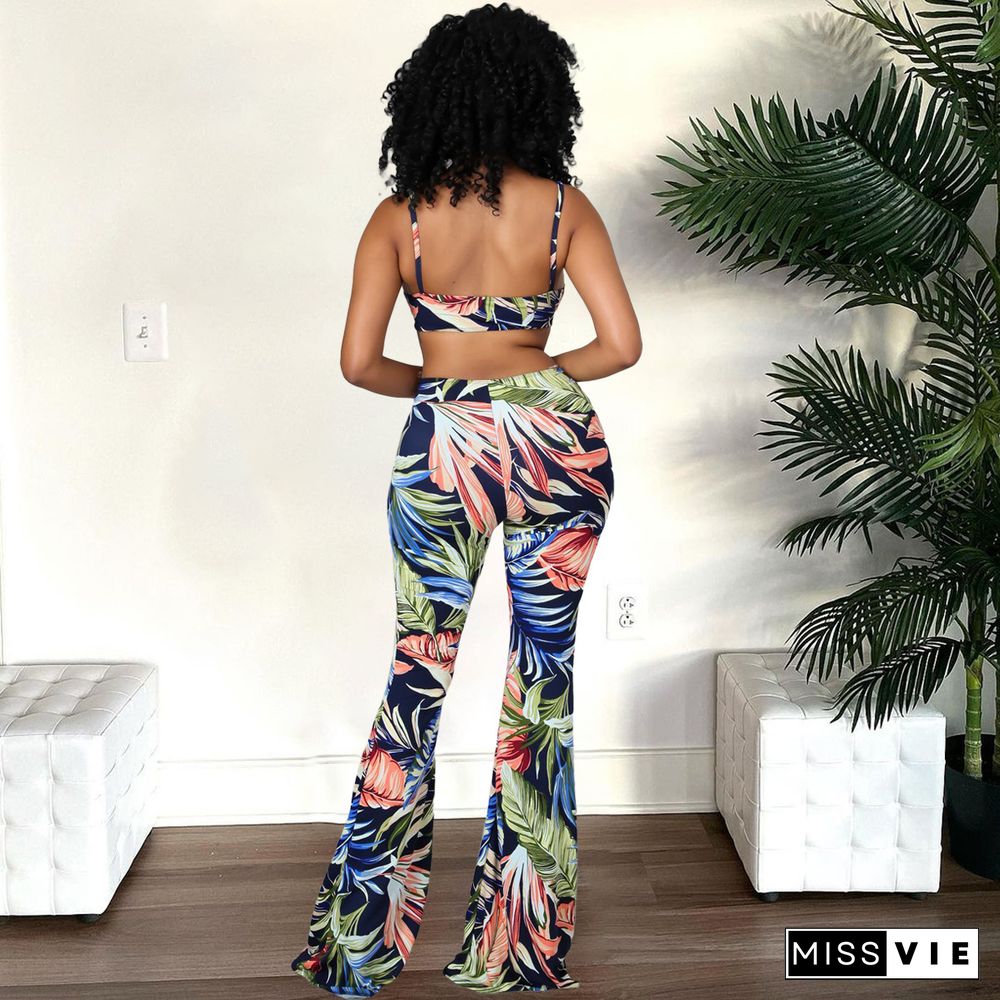 Cut Out Spaghetti Straps Flared Party Jumpsuits