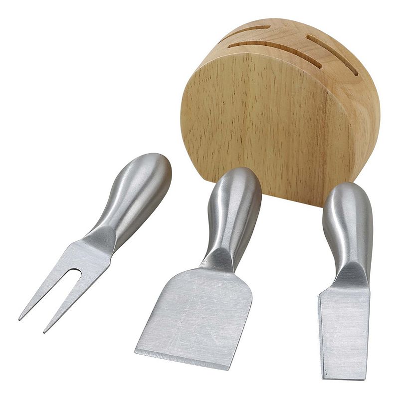 5.25 3-Piece Cheese Server with Woodblock