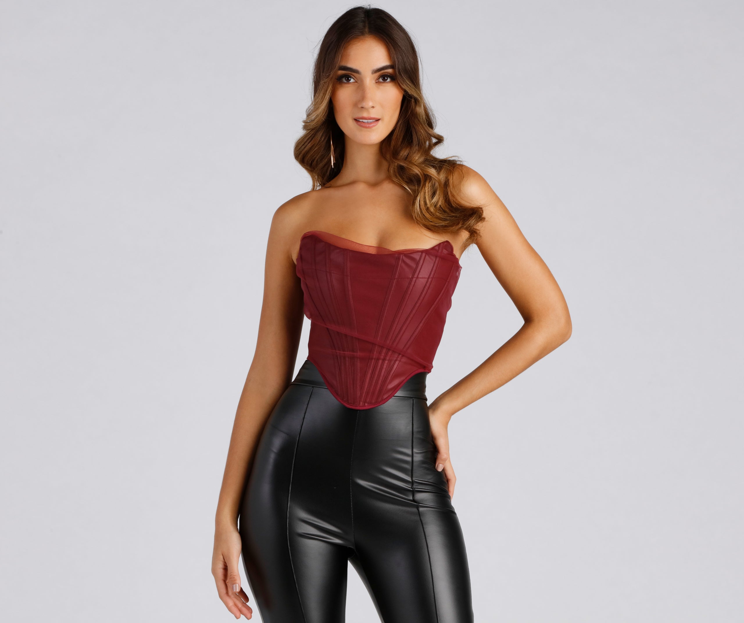 Trend Alert Faux Leather Corset