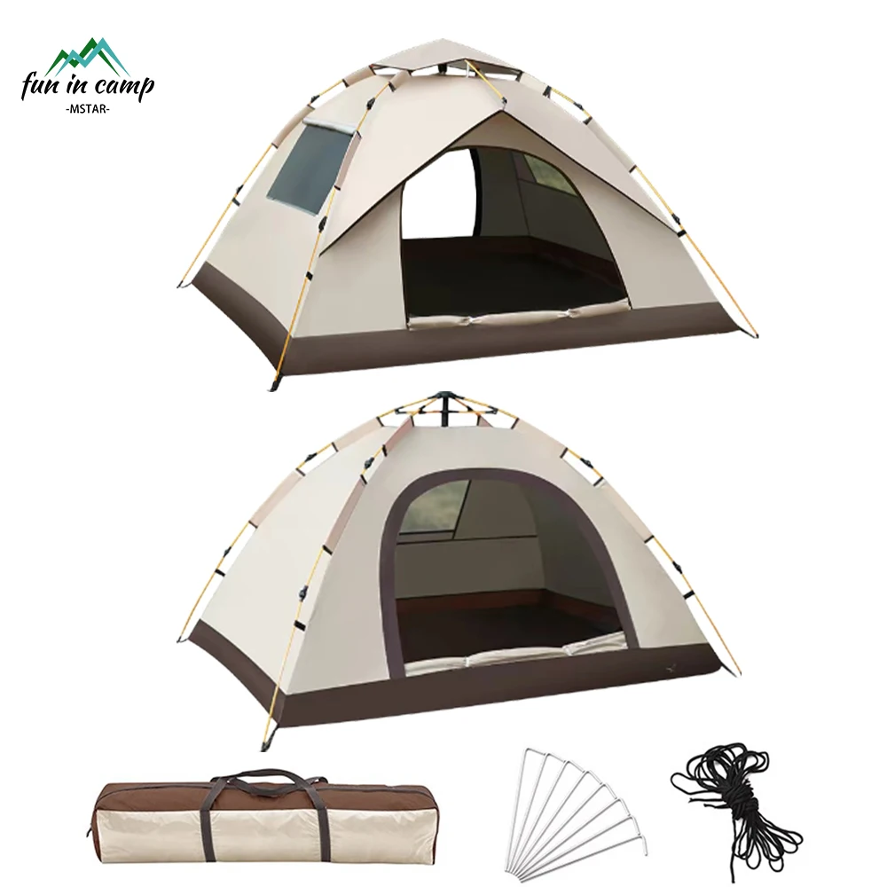 Hot Selling Outdoor Hiking Family 3 4 Person Tent Waterproof And Windproof Camping Mountain Quick Portable