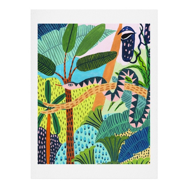 Ambers Textiles Jungle Snake Wall Art Print Green Society6