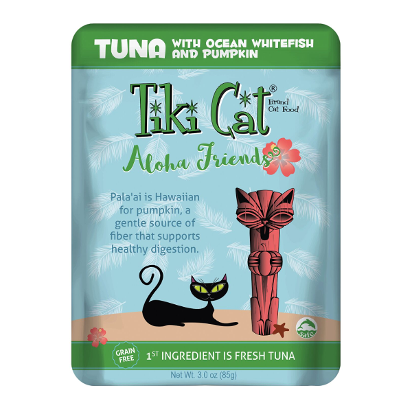 Tiki Cat Aloha Friends Tuna with Ocean Whitefish Cat Food Pouches 3oz