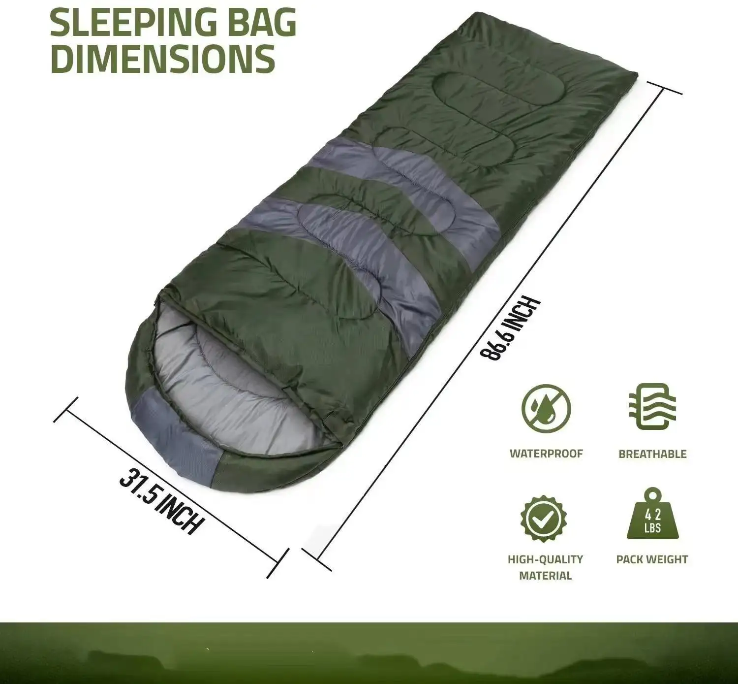 Hot Sale Extended Canvas Sleeping Bags For Hiking And Camping Sleeping Bag