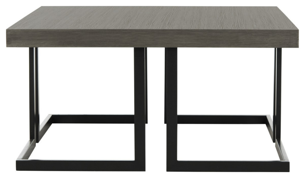 Wendal Modern Mid Century Wood Coffee Table Dark Grey Black   Industrial   Coffee Tables   by AED Luxury Home Decor  Houzz