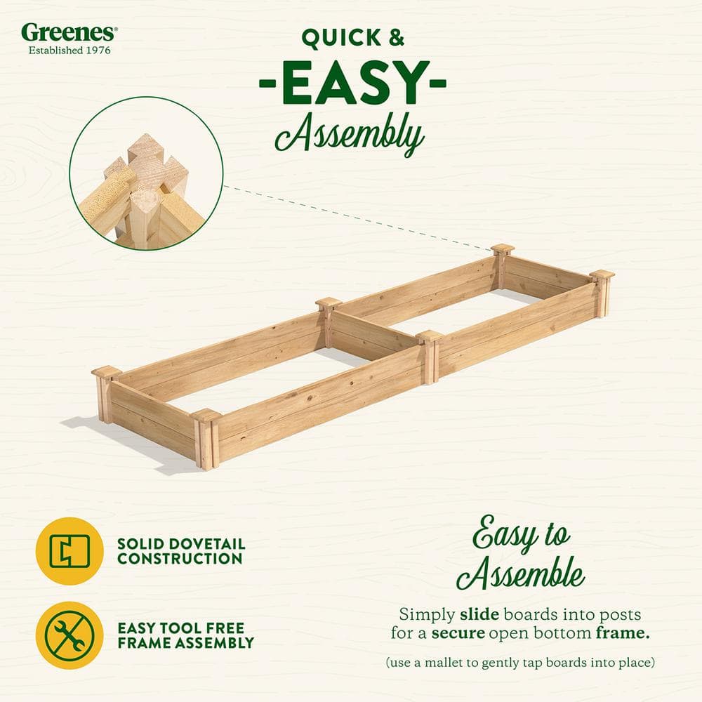 Greenes Fence 2 ft. x 8 ft. x 7 in. Original Cedar Raised Garden Bed RC24967