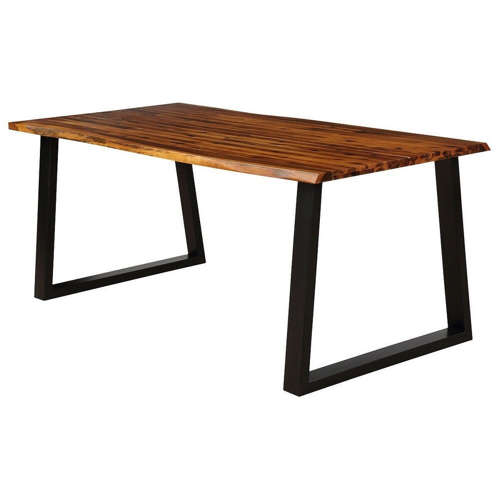 Rectangular Acacia Wood Dining Table Rustic Indoor Furniture   71\